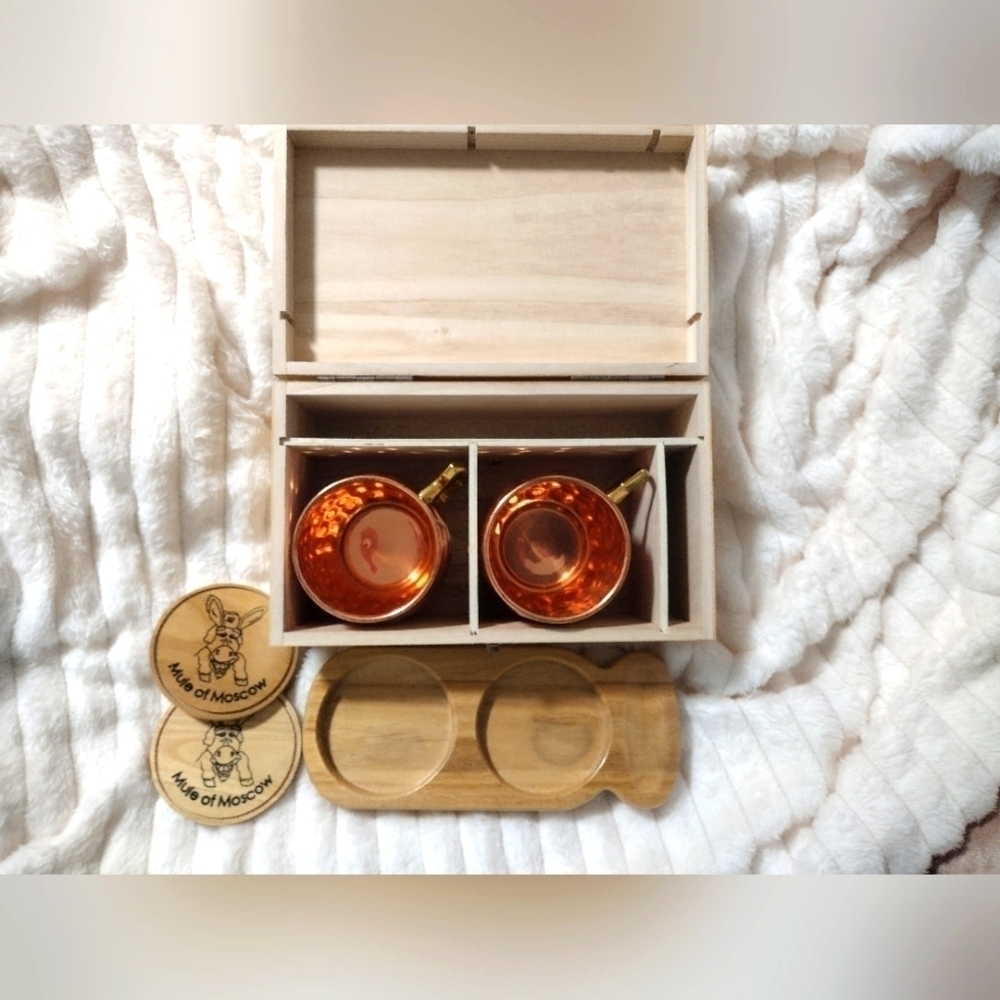 Hammered Finish Moscow Mule Cups Set